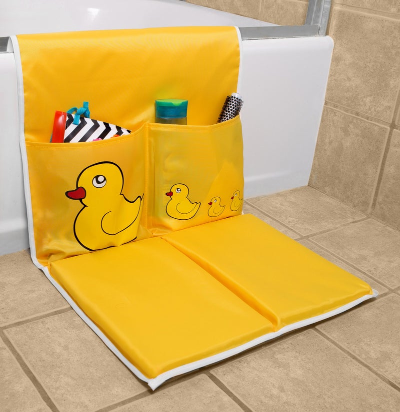 Handy Laundry Baby Bath Kneeling Pad -The Bathtub Bath Mat Has Thick Pads for Comfort and Two Large Pockets for Bathing Essentials. - Image 4